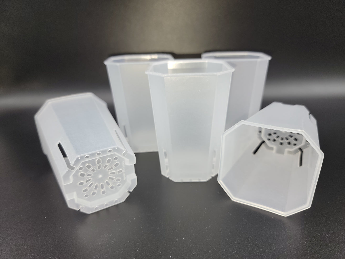 3" Translucent Square Pot - Sturdy and Reusable
