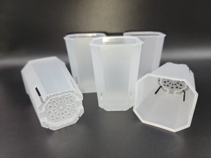 3" Translucent Square Pot - Sturdy and Reusable