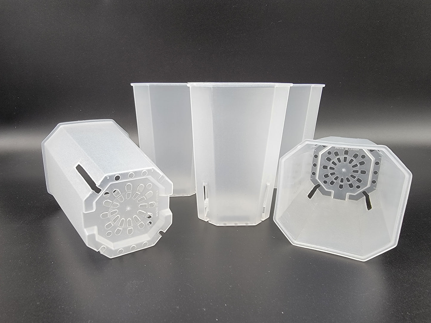 3" Translucent Square Pot - Sturdy and Reusable