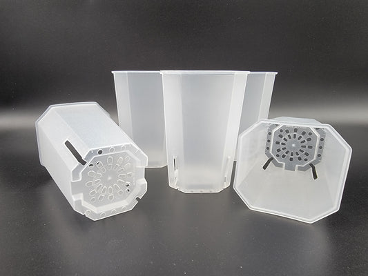 3" Translucent Square Pot - Sturdy and Reusable