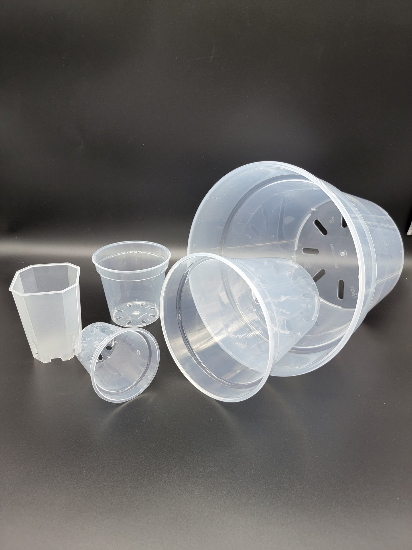 Transparent Pot Various sizes - Sturdy and Reusable