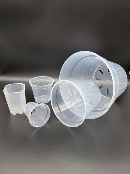 Transparent Pot Various sizes - Sturdy and Reusable
