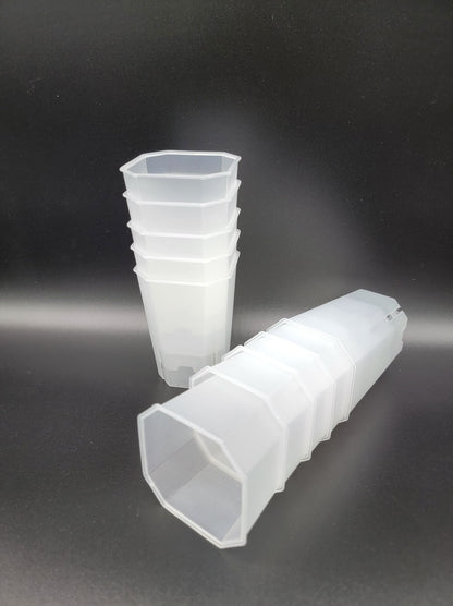 3" Translucent Square Pot - Sturdy and Reusable